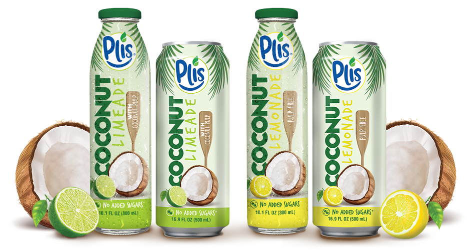 Plis Lemonade limeade cocunut beverage set